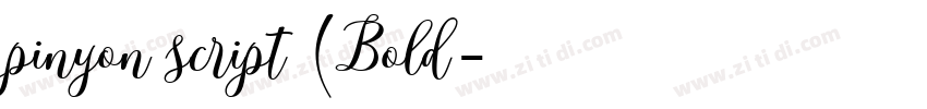 pinyon script (Bold字体转换